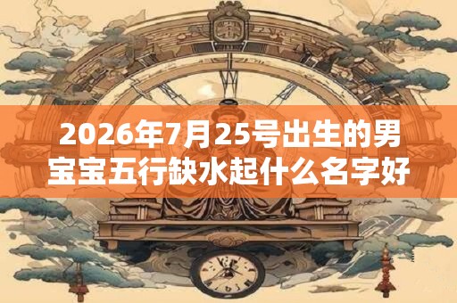 2026年7月25号出生的男宝宝五行缺水起什么名字好听 2026年7月25号出生的男宝宝五行缺水起什么名字好听