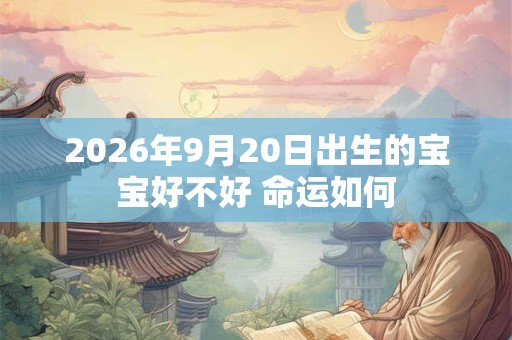 2026年9月20日出生的宝宝好不好 命运如何 2026年9月20日出生的宝宝好不好 命运如何