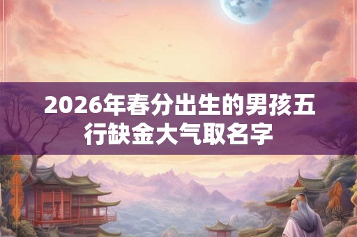 2026年春分出生的男孩五行缺金大气取名字
