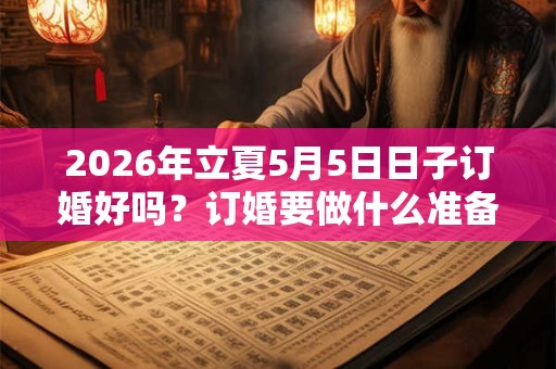 2026年立夏5月5日日子订婚好吗?订婚要做什么准备? 2026年立夏5月5日日子订婚好吗?订婚要做什么准备?