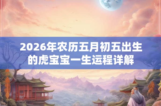 2026年农历五月初五出生的虎宝宝一生运程详解 2026年农历五月初五出生的虎宝宝一生运程详解