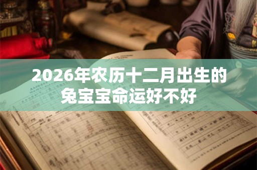 2026年农历十二月出生的兔宝宝命运好不好
