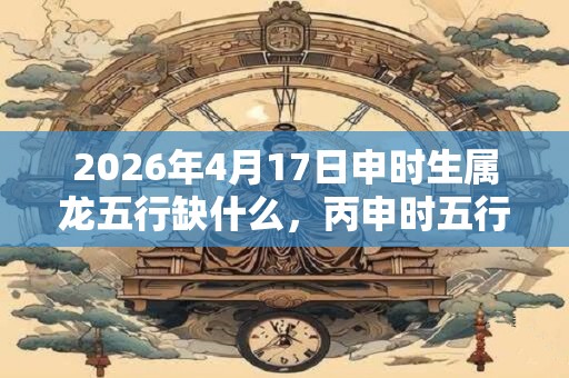2026年4月17日申时生属龙五行缺什么,丙申时五行缺什么 2026年4月17日申时生属龙五行缺什么,丙申时五行缺什么
