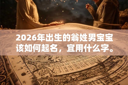 2026年出生的翁姓男宝宝该如何起名，宜用什么字。