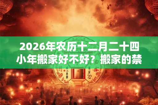 2026年农历十二月二十四小年搬家好不好？搬家的禁忌事项？