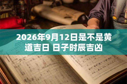 2026年9月12日是不是黄道吉日 日子时辰吉凶