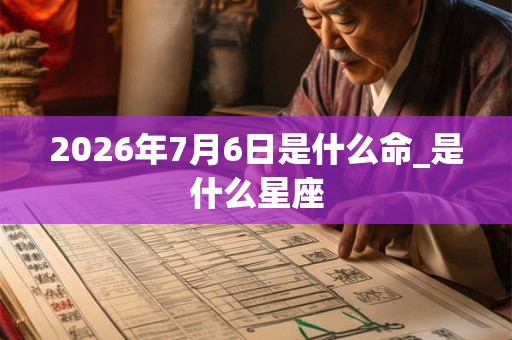 2026年7月6日是什么命_是什么星座