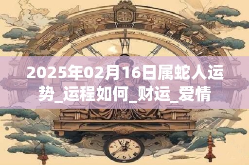 2025年02月16日属蛇人运势_运程如何_财运_爱情
