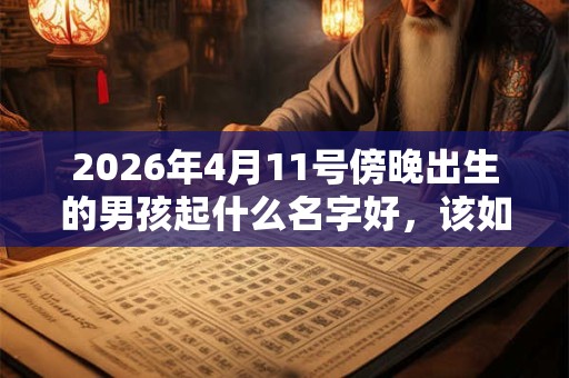 2026年4月11号傍晚出生的男孩起什么名字好，该如何取名？