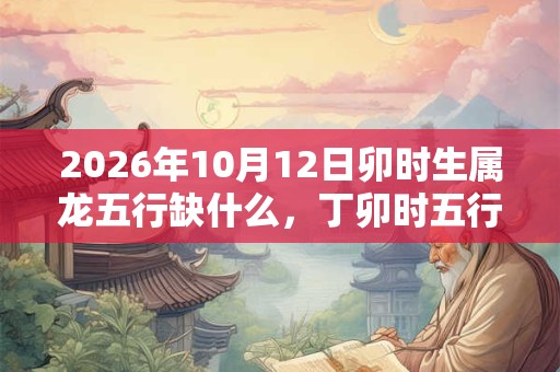 2026年10月12日卯时生属龙五行缺什么，丁卯时五行缺什么