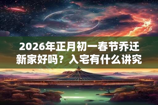 2026年正月初一春节乔迁新家好吗?入宅有什么讲究? 2026年正月初一春节乔迁新家好吗?入宅有什么讲究?