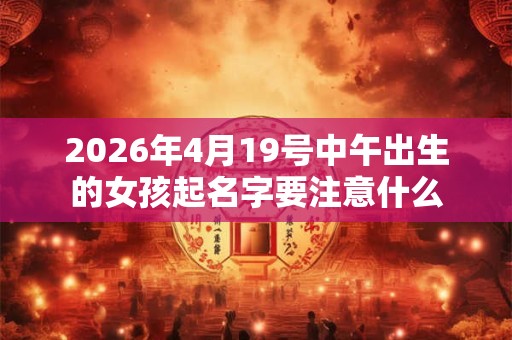 2026年4月19号中午出生的女孩起名字要注意什么 2026年4月19号中午出生的女孩起名字要注意什么
