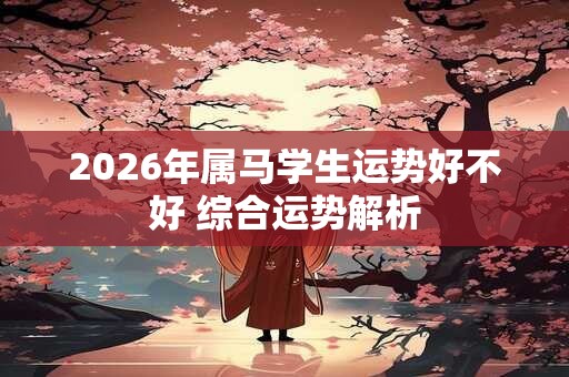 2026年属马学生运势好不好 综合运势解析
