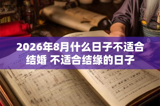 2026年8月什么日子不适合结婚 不适合结缘的日子