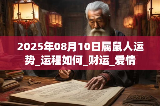 2025年08月10日属鼠人运势_运程如何_财运_爱情