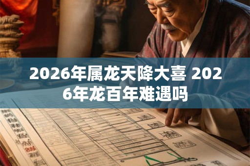 2026年属龙天降大喜 2026年龙百年难遇吗 2026年属龙天降大喜 2026年龙百年难遇吗