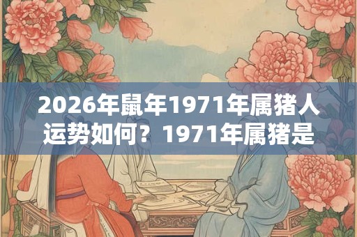 2026年鼠年1971年属猪人运势如何？1971年属猪是什么命？