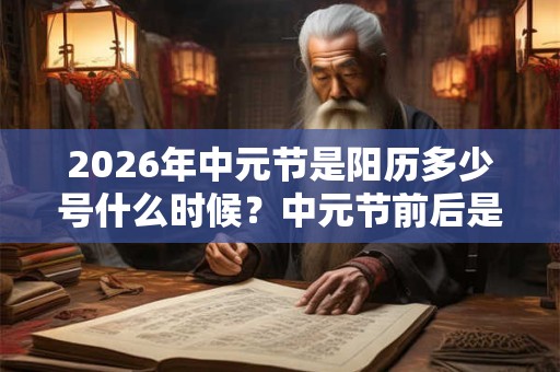 2026年中元节是阳历多少号什么时候?中元节前后是不是不宜出行? 2026年中元节是阳历多少号什么时候?中元节前后是不是不宜出行?