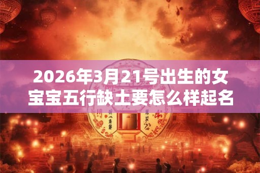 2026年3月21号出生的女宝宝五行缺土要怎么样起名字
