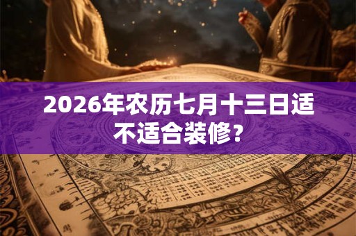 2026年农历七月十三日适不适合装修？