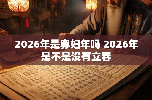 2026年是寡妇年吗 2026年是不是没有立春 2026年是寡妇年吗 2026年是不是没有立春