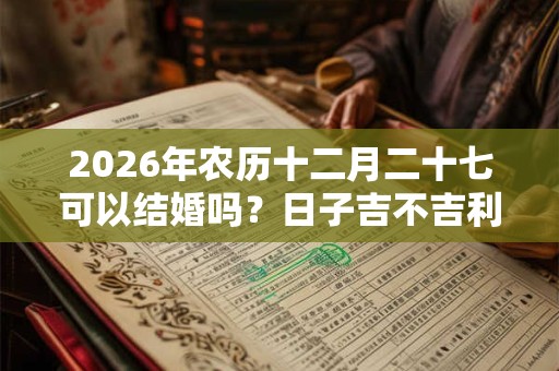 2026年农历十二月二十七可以结婚吗?日子吉不吉利? 2026年农历十二月二十七可以结婚吗?日子吉不吉利?