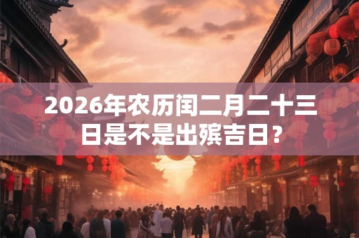 2026年农历闰二月二十三日是不是出殡吉日？