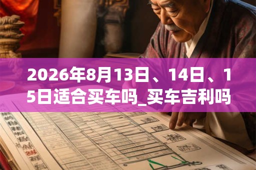 2026年8月13日、14日、15日适合买车吗_买车吉利吗 2026年8月13日、14日、15日适合买车吗_买车吉利吗