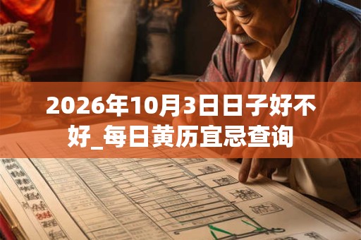 2026年10月3日日子好不好_每日黄历宜忌查询 2026年10月3日日子好不好_每日黄历宜忌查询