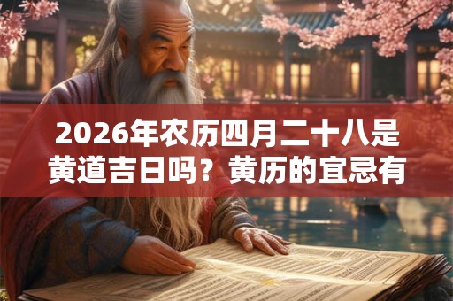 2026年农历四月二十八是黄道吉日吗？黄历的宜忌有哪些？