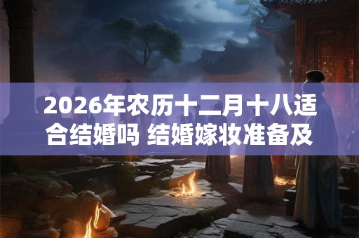 2026年农历十二月十八适合结婚吗 结婚嫁妆准备及禁忌! 2026年农历十二月十八适合结婚吗 结婚嫁妆准备及禁忌!