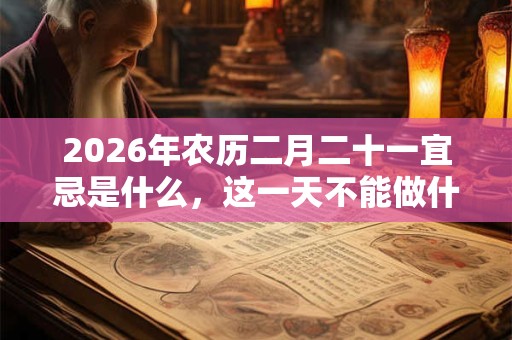 2026年农历二月二十一宜忌是什么,这一天不能做什么? 2026年农历二月二十一宜忌是什么,这一天不能做什么?