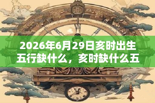 2026年6月29日亥时出生五行缺什么,亥时缺什么五行 2026年6月29日亥时出生五行缺什么,亥时缺什么五行