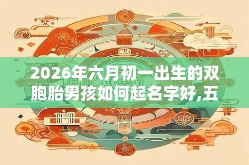 2026年六月初一出生的双胞胎男孩如何起名字好,五行属什么? 2026年六月初一出生的双胞胎男孩如何起名字好,五行属什么?