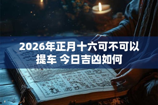 2026年正月十六可不可以提车 今日吉凶如何