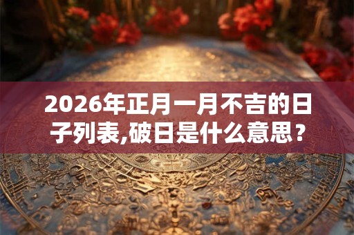 2026年正月一月不吉的日子列表,破日是什么意思？
