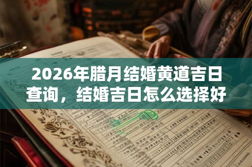 2026年腊月结婚黄道吉日查询,结婚吉日怎么选择好? 2026年腊月结婚黄道吉日查询,结婚吉日怎么选择好?