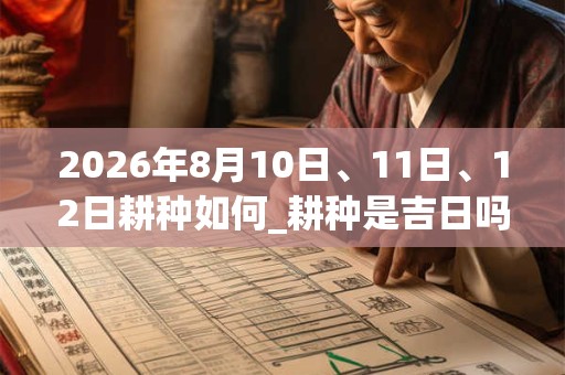 2026年8月10日、11日、12日耕种如何_耕种是吉日吗 2026年8月10日、11日、12日耕种如何_耕种是吉日吗