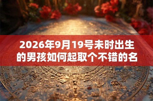 2026年9月19号未时出生的男孩如何起取个不错的名字，五行属什么