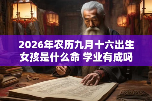 2026年农历九月十六出生女孩是什么命 学业有成吗