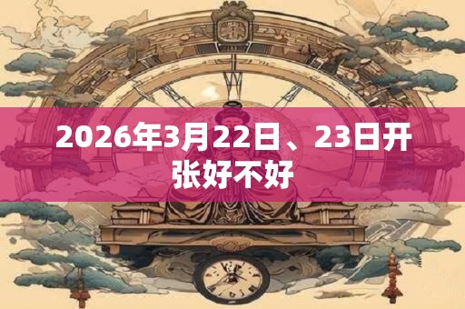 2026年3月22日、23日开张好不好 2026年3月22日、23日开张好不好