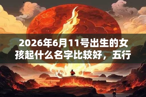 2026年6月11号出生的女孩起什么名字比较好，五行属什么