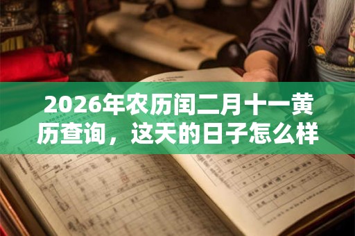 2026年农历闰二月十一黄历查询，这天的日子怎么样？