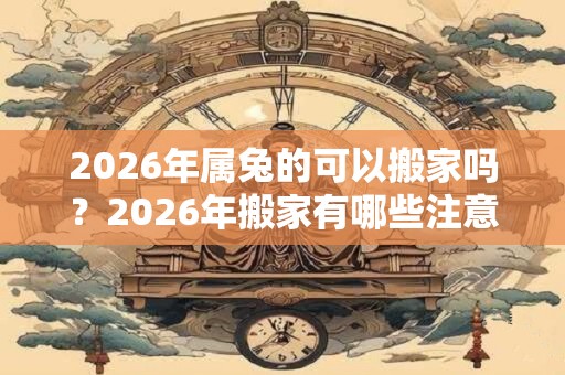 2026年属兔的可以搬家吗?2026年搬家有哪些注意事项? 2026年属兔的可以搬家吗?2026年搬家有哪些注意事项?