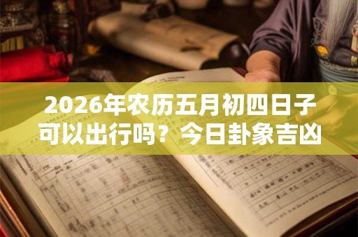 2026年农历五月初四日子可以出行吗?今日卦象吉凶? 2026年农历五月初四日子可以出行吗?今日卦象吉凶?