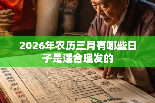 2026年农历三月有哪些日子是适合理发的