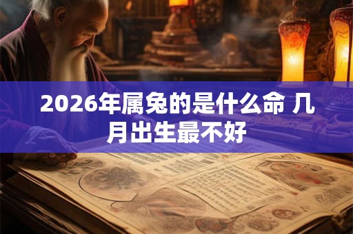 2026年属兔的是什么命 几月出生最不好