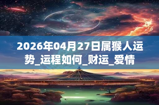 2026年04月27日属猴人运势_运程如何_财运_爱情 2026年04月27日属猴人运势_运程如何_财运_爱情