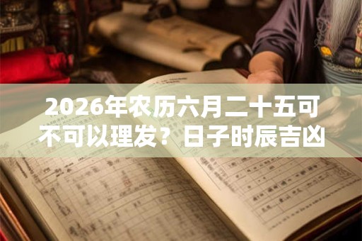 2026年农历六月二十五可不可以理发？日子时辰吉凶？