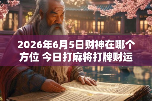 2026年6月5日财神在哪个方位 今日打麻将打牌财运方位! 2026年6月5日财神在哪个方位 今日打麻将打牌财运方位!
